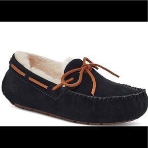 Black UGG moccasins